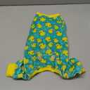 KYEESE Dog Pajamas Stretchy Pet Jammies Coat Comfy Pet Onesie Costume Velvet Dog Pajamas Small Sized Dogs Soft Dogs Clothes Pjs with Yellow Ducks Pattern, Large (15-22lbs))