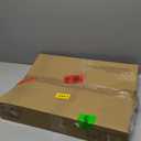 QEEIG Narrow C Shaped Side Table Set of 2 Living Room Sets Slim Couch Tray Tables Skinny Thin Small Farmhouse 7 inch Width, Rustic Brown (017-18BN)