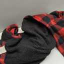 Amazon Essentials Men's Full-Zip Fleece Jacket (Medium, Black Red Buffalo Plaid)