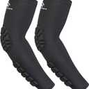 2PCS Padded Elbow Forearm Sleeves Compression Arm Protective Support (Medium)
