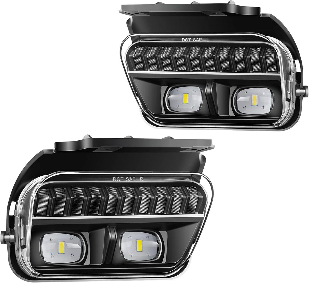 2 x LED Fog Lights for Chevy Silverado 2003-2006 All Models,Avalanche 2002-2006,Pickup Truck Driving Fog Lamps, Fog Light Replacement Clear Lens