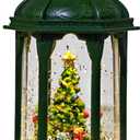 MerryPulse Christmas Snow Globe, Glitter Lighted Snow Globes Lantern Tabletop Decor-Christmas Tree