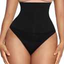 Lover-Beauty Tummy Control Thongs Mid Waist Shapewear for Women Seamless faja body shaper Low Belly Control Panties Underwear, Size: Medium-Large