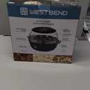 West Bend Stir Crazy Hot Oil Popcorn Popper, Popcorn Maker Machine with Large Serving Bowl Lid and Stirring Rod, 6 Qt, Black