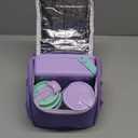 Pawtong Lunch Box Set with Bento Box Container, 17OZ Stainless Steel Food Soup Thermo, Kids Water Bottle & Portable Insulated Lunch Bag  Leakproof, Hot/Cold Retention for School, Travel (Purple)