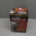 Ontel Handy Heater Turbo Wall Outlet Plug In Heater  Portable Indoor Ceramic Space Heater w/Adjustable Thermostat, 12-Hour Timer, Auto Shut Off, Quiet  Plug In Wall for Office, Bedroom, Camping