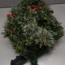 Pre-Lit Artificial Christmas Tree Urn Filler,Lighted Holiday Planter Filler Outdoor,Prelit Planter Bushes Christmas,with Lights and Tripod Stake,8 Modes & Timer,Holiday Porch,Patio(Green-A,1PC) (6in)