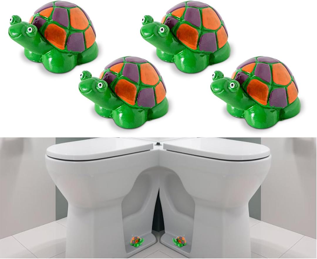 Decorative Turtle Toilet Bolt Caps Set of 4 Resin Toilet Bolt Covers Cute Toilet Screw Cover Caps Decorative Covers For Porcelain Bowl Screws Bathroom Bowl Bolt Decorative Caps Accessories
