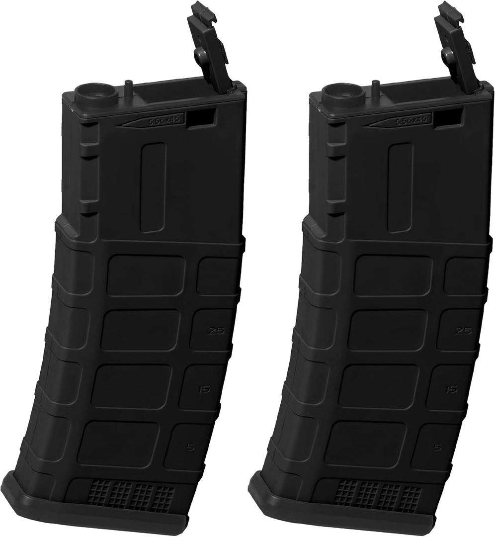 AR Series Gel Splatter Blaster Electric Magazine(2pcs) - for Ages 15+(Black)