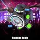 Moving Head DJ Lights 120W 6 Arms 4 in 1 Stage Lights with RGBW Beam,Red Green Starry,Pattern Projection Strobe Effects,Sound Activated DMX512 & Remote for Party Disco Club Wedding Bar