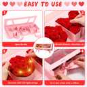 Weekgrat 4 Pack Mom Flower Gift Box with LED Light Mother's Day Fillable Floral Box Empty Mom Letter Shaped Flower Boxes for Arrangements Chocolate Rose Present Strawberry Packaging Box for Birthday