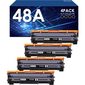 Compatible 48A Toner Cartridges Replacement for HP 48A CF248A for Pro M15w M15a M16w M16a M28w M29w M29a M30w Printer (4 Black)