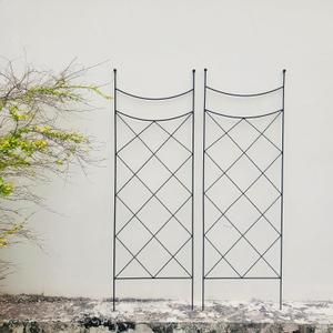 45.3" H x 15" W Metal Garden Trellis for Climbing Plants, Black Iron Trellis for Vines Plant Rose Vegetable Support,Large Decorative Outdoor Trellis2 Pack