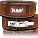 RAD Lever Weight Lifting Gym Belt for Men & Women Size 63 TO107 CM,Thick 10MM & Width 4 Inch Lever Powerlifting Belts for Women Dead Lift Workout Belt Leather Weight Lifting Lever Gym Squat Belt