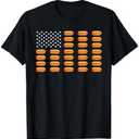 Hot Dog American Flag July 4th Patriotic USA Summer BBQ T-Shirt for Men Women Kids, XL