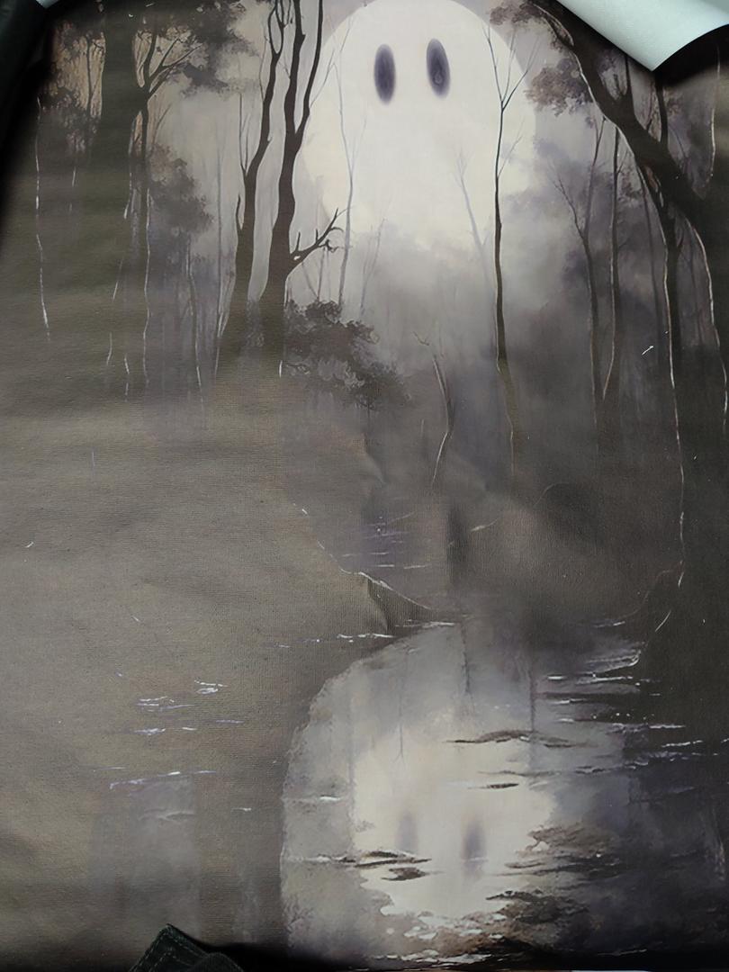 Halloween Decor Wall art Prints Dark Forest Ghost Ghost Poster art Holiday Art Gifts 12x16in Unframed