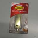 Command Medium Satin Brass Hooks, 1 Hook and 1 Strip, Damage-Free Hanging Wall Hook with Adhesive Strips, No Tools Coat Hooks for Hanging Home Decor, Holds up to 3 lb