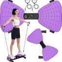(440 lbs Weight Capacity) Waist Twister, Waist Twister Machine Exercise Fitness Tool, Twist Machine for Slim Waist and Core, with Smart LED Digital Display, 20dB Ultra-Quiet for Women Men (Purple)