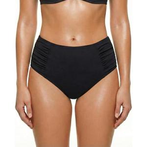 Zmart Women High Waist Bikini Bottoms - Full Coverage Ruched Bathing Suit Swim Bottom Swimsuits Swimwear (Medium, Black)