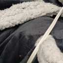 Electric Blanket Heated Throw, Soft Flannel & Sherpa Wearable Heated Blanket with Sleeves, Heating Wearable Blanket with 6 Heating & 12H Auto Off, ETL Certified, Home Office Use, 52x72 Inch, Dark Grey