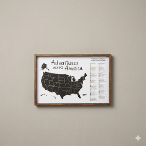 Adventures across America map Art