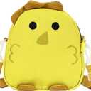 Cute Nylon Chicken Shoulder Bag, Crossbody Bag, Novelty Purse, Kawaii Animal Purse with Zipper for Women