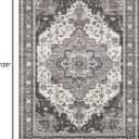 BEIMO Area Rugs 8x10 for Living Room Bedroom, Modern Vintage Machine Washable Large Rug Soft Rug, Low Pile Floor Carpet with Non Slip Backing for Dining Room,Dark Grey