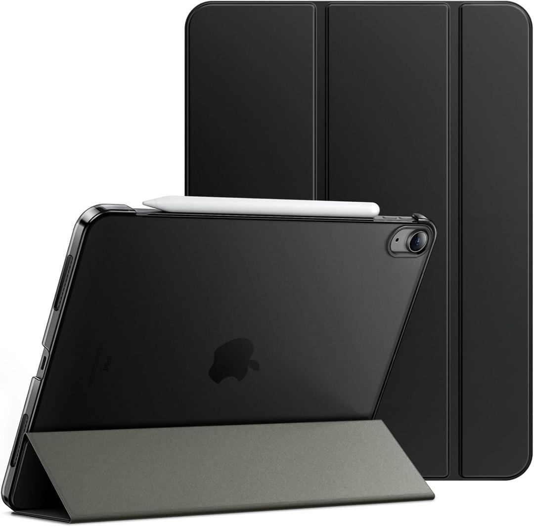 JETech Case for iPad Air 11-Inch M3/M2 (2025/2024), iPad Air 5/4 (2022/2020 5th/4th Generation 10.9-Inch), Slim Stand Hard Back Shell Cover with Auto Wake/Sleep (Black)