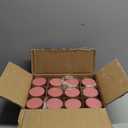 4OZ Glass Jars with Lids, Hoa Kinh Small Glass Jars, 12 Pack Empty Round Canning Storage Jars Containers for Storing Lotions, Powders, and Ointments (4oz-12Pack-Frosted Pink)
