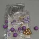 Knana 48PCS Purple Butterfly Cake Topper Set - Purple Balls, Crown, Butterfly, Pearl Bow & Gold Birthday Topper - Non-Edible Cake Decorations for Wedding, Baby Shower, Birthday Parties