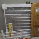 Cumbor 30-40.6 in Baby Gate for Stairs and Doorways, Dog Gate Indoor White