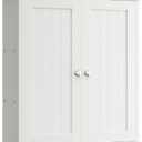 Shintenchi Bathroom Wall Medicine Cabinet with 2 Door, Bathroom Storage Organizer Over The Toilet,Space Saving Storage with 3-Tier Shelves,Solid White (1 pcs)