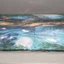 Lake Water Pictures Canvas Wall Art for Living room Bedroom Wall Decor,Tree Wall Art Print Paitnings for home Decor,Morden Artwork Dream Picture Moon Canvas Art Waterproof Stretched Ready to (40"L x 20"W)