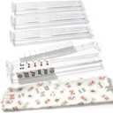Clear Mahjong Racks with Pushers, 18.7" Acrylic Mahjong Racks Set of 4, Standard