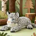 MaoGoLan 47” Snow Leopard Stuffed Animal for Kids Girls - Giant Stuffed Leopard Cheetah Plush Toy Big Large Tiger Safari Stuffy, Mothers Day Valentines Birthday Gifts Baby Shower Party Decor