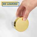 Dandat 24 Pcs 4 oz Plastic Jar Container with Lid and Label Refillable Empty Round Clear with Gold PET Cosmetic Sample Slime Containers for Lotion, Cream, Ointments, Body Butter, Makeup Travel Storage