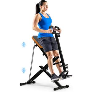 Deep Squat Machine Trainer, Rowing Machine for Home, Easy Setup & Foldable Exercise Equipment with Adjustable Resistance, Glute Trainer Machine, Abs & Leg Home Workout Machine
