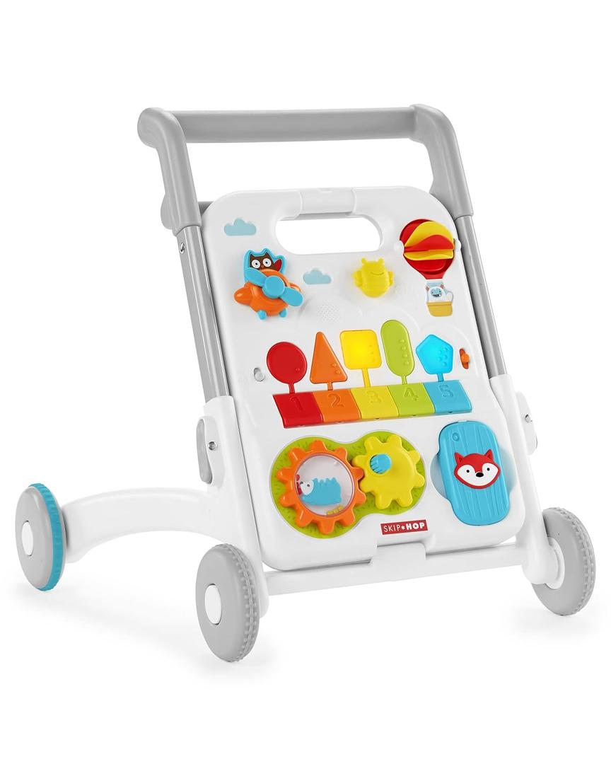 Skip Hop Baby Walker 4-in-1 Sit to Stand Convertible Light Up Walker with 40+ Activities Explore & More Age 6m+