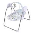 Baby Swing for Infant,Newborn Swing with Music,5 Speed Levels,Timing Setting,Soft Cushion,Foldable Infant Swing for Indoor Outdoor Use 0-9 Months (Space)