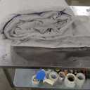 Washable Area Rugs 10'x14' Non-Slip Modern Abstract Soft for Living Room Entryway Bedroom Nursery, Print Pattern, Blue Grey Navy Gray