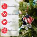 Christmas Ornament  President Trump American Flag Design with 2024 Tag, Make America Great Again Keepsake Tree Decoration