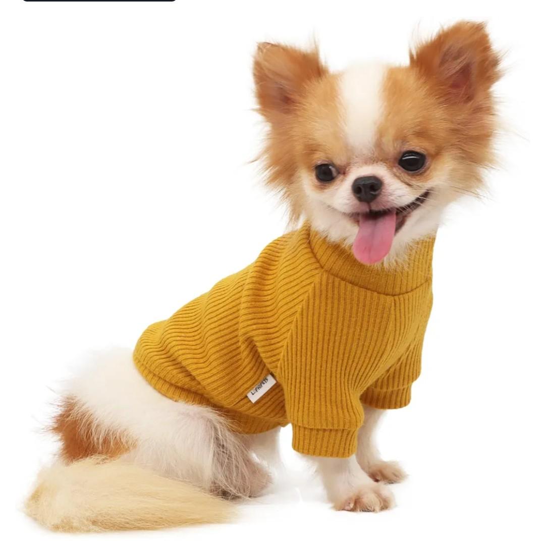 LOPHIPETS Lightweight Dog Sweaters for Puppy Small Dogs Puppy Chihuahua Yorkie ClothesYellow/M
