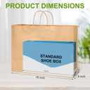 Jiomrzo 50 Pcs Large Brown Kraft Paper Bags with Handles (16x6x12 Inches) - Recycled Bulk Paper Bags for Small Business, Shopping, Gifts, Retail & Grocery