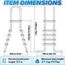 52" Above Ground Pool Ladder with Platform, Ladder for Above Ground Pool