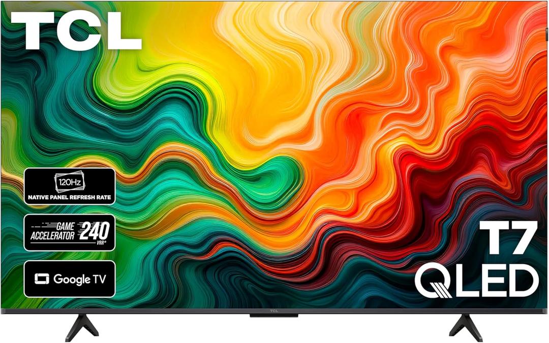 TCL 55 Inch Class T7 Series | 4K QLED HDR Lag-Free Smart Google TV | 55T7, 2025 Model | 120Hz-144Hz High Brightness, Dolby Atmos, Alexa Voice Remote AI Streaming Gaming Television