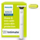 Philips Norelco OneBlade Intimate, Designed For Pubic Grooming, Trim & Shave With Extra Skin Protection, Model QP1924/70 (Single Pack, White)
