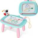 Kikidex Magnetic Drawing Board, Toddler Girl Toys for 1-2 Year Old, Doodle Board Pad Learning and Educational Toys for 1 2 3 Year Old Baby Kids Birthday Gift(Light Blue)