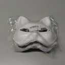 Pack of 2, DFLU Cat Therian Mask Kit with Fur and Eye Mesh, Blank DIY Therian Gear Stuff Masks Base to Paint