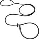 Slip Lead Dog Leash for Small & Medium Dogs, 1/4” x 6ft Sturdy Nylon Rope with Spring-Loaded Adjustable Stopper, Easy On/Off Training & Walking Slip Leash(Black, 6ft*1/4")
