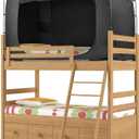 YAVIL Bed Tent Bed Canopy Bunk Twin Size, Portable Sleeping Tents Dream Tents Indoor for Kids and Adult, Blackout 93% Breathable Privacy Space on Bed with Three Doors (Mattress Not Included), XS